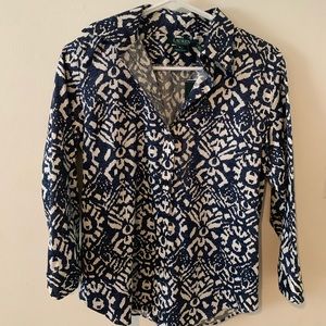 Lauren Ralph Lauren Button Up Blouse NWT